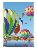 Hot Air Balloons Poster by Lantern Press 