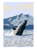 Alaska - Humpback Whale Poster by Lantern Press 