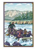 Whitewater Rafting Kunst af Lantern Press Whitewater Rafting Kunst af Lantern Press