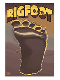 Bigfoot Footprint Prints by Lantern Press 