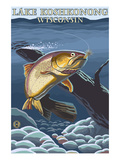 Lake Koshkonong, Wisconsin - Cutthroat Trout Print by Lantern Press 