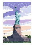 Statue of Liberty National Monument - New York City, NY Poster by Lantern Press 