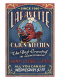 Lafayette, Louisiana - Cajun Kitchen Print by Lantern Press 