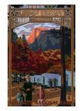 Camp Curry - Yosemite National Park, California Art by Lantern Press 