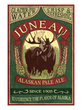 Juneau, Alaska - Moose Ale Posters by Lantern Press 