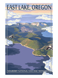 East Lake - Newberry Monument, Oregon Poster by Lantern Press 