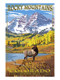 Maroon Bells - Rocky Mountain National Park Prints by Lantern Press 