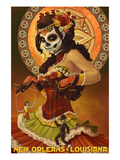 Dia De Los Muertos Marionettes - New Orleans, Louisiana Prints by Lantern Press 
