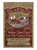 Williamsburg, Virginia - Carriage Tours Poster by Lantern Press 