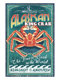 Alaska King Crab Art by Lantern Press 