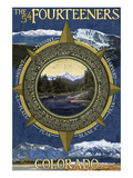 The Fourteeners - Rocky Mountain National Park Posters by Lantern Press 