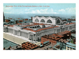 New York City, New York - Aerial View of Penn Station Prints by Lantern Press 