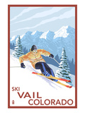 Vail, CO - Downhill Skier Posters by Lantern Press 