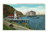 Avalon, California - View of the Yacht Club and New Casino Art by Lantern Press 