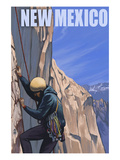 Cliff Climber - New Mexico Print by Lantern Press 
