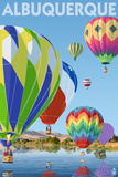 Hot Air Balloons - Albuquerque, New Mexico Posters par Lantern Press 