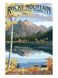 Long's Peak and Bear Lake - Rocky Mountain National Park Posters by Lantern Press 