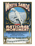 White Sands National Monument, New Mexico - Lizard Poster by Lantern Press 