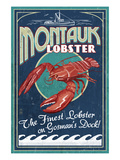 Montauk, New York - Lobster Poster por Lantern Press