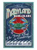 Cambridge, Maryland - Blue Crabs Prints by Lantern Press 