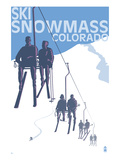 Snowmass, Colorado - Ski Lift Art by Lantern Press 