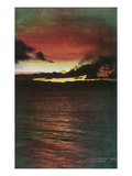 Lake Tahoe, California - Glenbrook, Sunset Scene on the Lake Prints by Lantern Press 