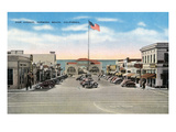 Hermosa Beach, California - View of Pier Avenue Prints by Lantern Press 
