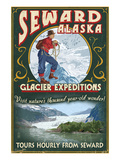 Seward, Alaska - Glacier Tours Print by Lantern Press 