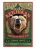 Ketchikan, Alaska - Grizzly Bear Ale Poster by Lantern Press 