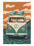 VW Van Poster by Lantern Press 