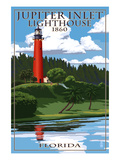 Jupiter Inlet Lighthouse - Jupiter, Florida Posters by Lantern Press 