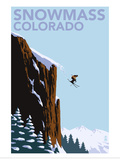 Snowmass, Colorado - Skier Jumping Posters by Lantern Press 