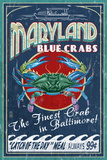 Baltimore, Maryland - Blue Crabs Plakater af Lantern Press