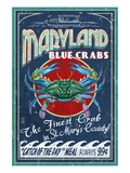 Blue Crabs - St Mary's County, Maryland Posters by Lantern Press 