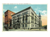 Rochester, New York - Court House and City Hall View Póster por Lantern Press