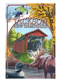Jackson, New Hampshire Montage Print by Lantern Press 