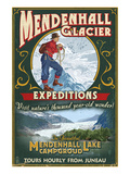 Juneau, Alaska - Mendenhall Glacier Tours Posters by Lantern Press 