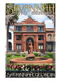 Savannah, Georgia - The Cotton Exchange Poster by Lantern Press 