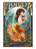 Florida - Mermaid Posters by Lantern Press 