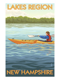 Lakes Region, New Hampshire - Kayak Scene Prints by Lantern Press 