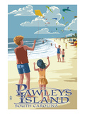 Pawleys Island, South Carolina - Kite Flyers Posters by Lantern Press 