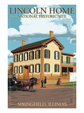 Lincoln Home National Historic Site - Springfield, Illinois Prints by Lantern Press 