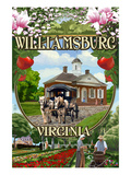 Williamsburg, Virginia - Montage Scenes Kunst von Lantern Press 