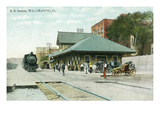 Willimantic, Connecticut - Railroad Station Exterior View Posters by Lantern Press 