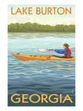 Lake Burton, Georgia - Kayak Scene Prints by Lantern Press 
