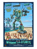 Newport Beach, California - Atlantean Invaders Art by Lantern Press 
