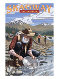Gold Miners - Skagway, Alaska Print by Lantern Press 