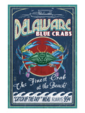 Delaware Blue Crabs - Best at the Beach Prints by Lantern Press 