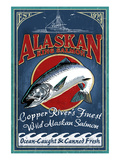 Copper River, Alaska - Salmon Prints by Lantern Press 