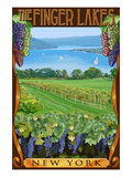 The Finger Lakes, New York - Vineyard Scene Prints by Lantern Press 